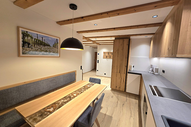 Küche Ferienwohnung Weingenuss