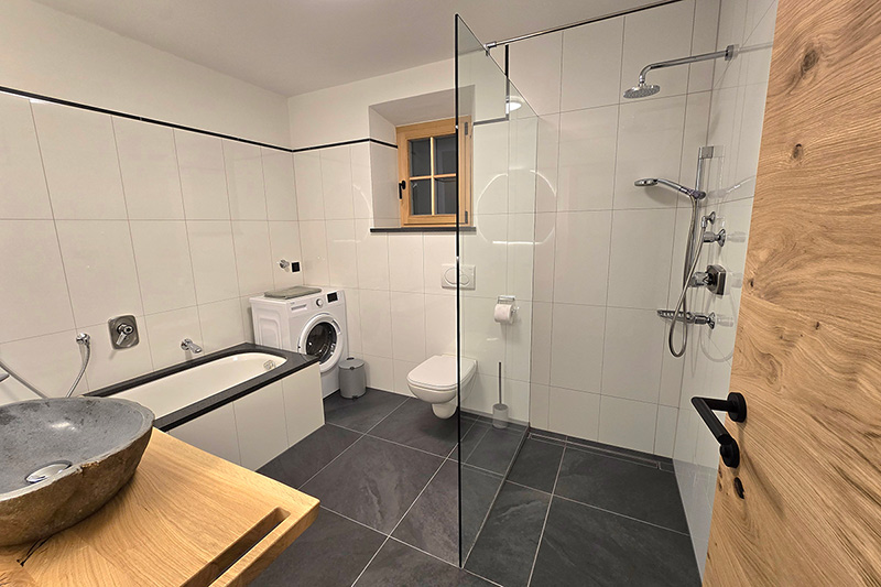 Badezimmer Ferienwohnung Weingenuss  Bertollhof